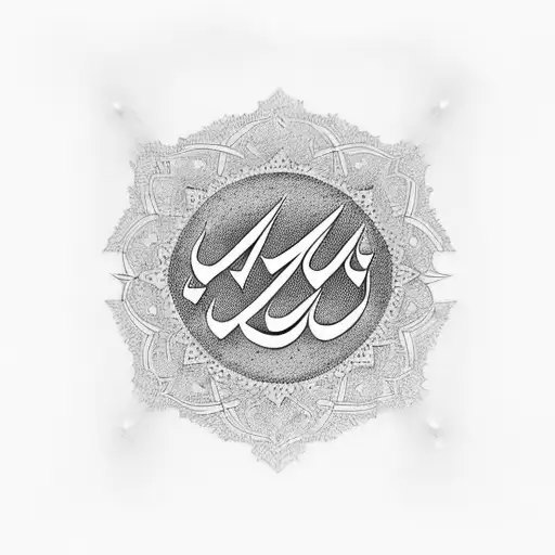 Tattoo With The Word Mohammad In English Letters