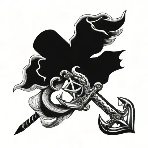 Marine Anchor And Angel