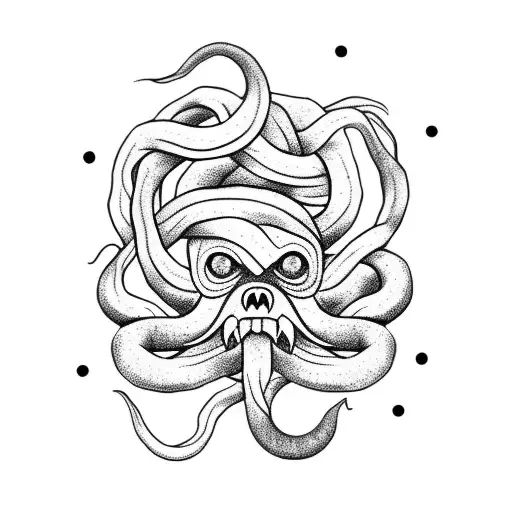 Tall Ship And Kraken