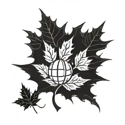 Maple Leaf Volleyball Jewish Star