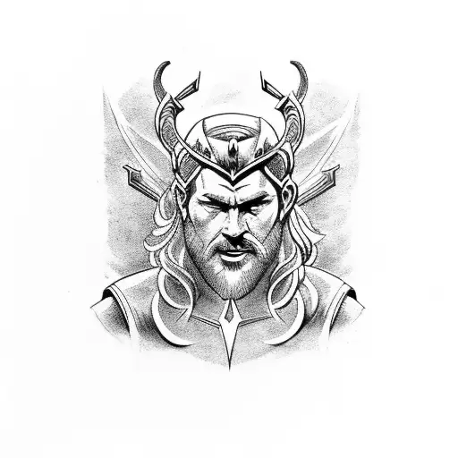 Norse Mythology Thor With Lightning