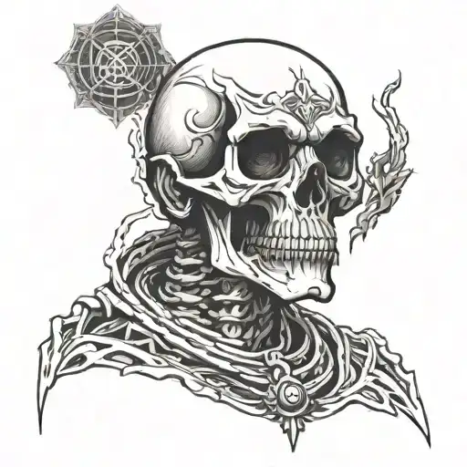 Skeleton Monk Third Eye