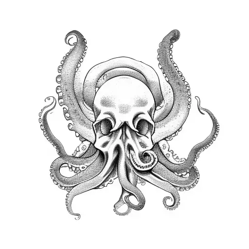 Octopus Skull Ship Golden Ratio