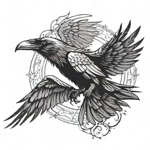 Raven Swooping Attack Pose