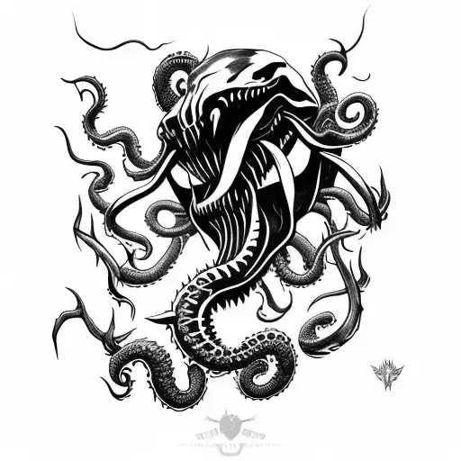 Sharp Big Blade Axe Inspired By Venom And Cthulhu