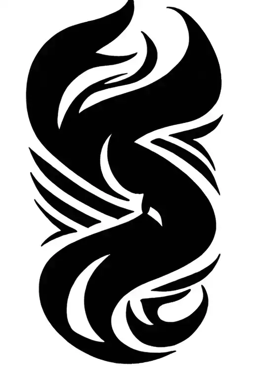 Abstract Flame W Stripes