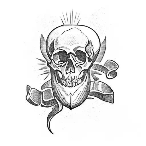 Skull With Ace Of Spades