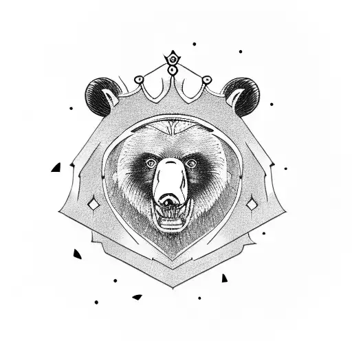 Bear With A Crown Roaring