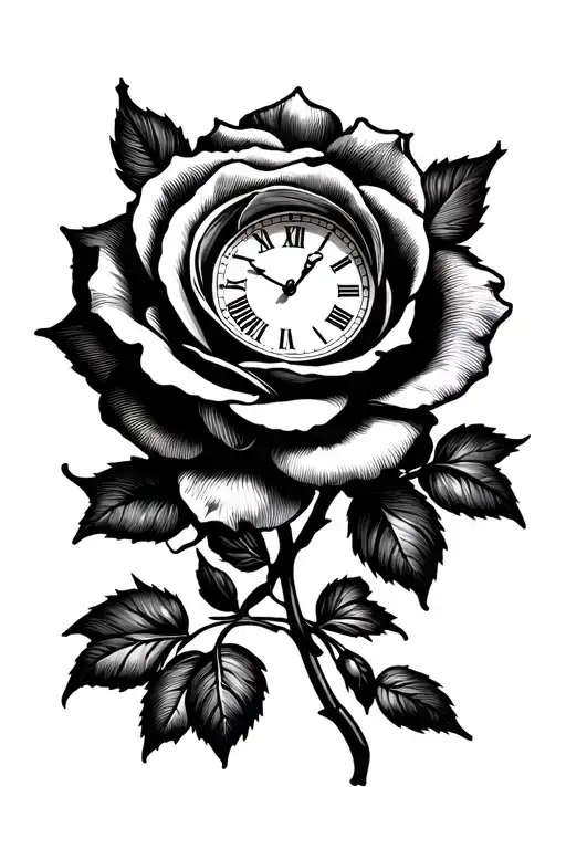 Vento Rose With Clock
