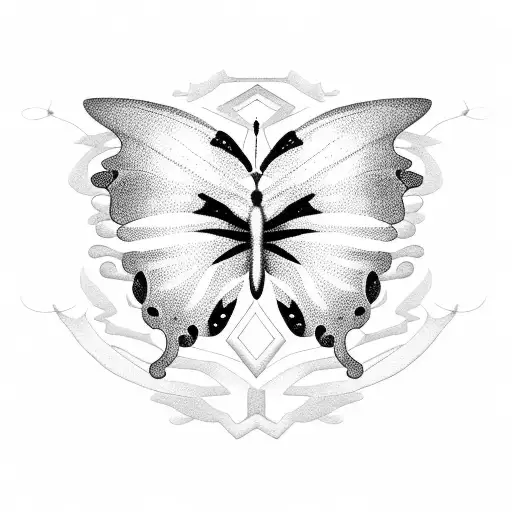 Military Tags Forming A Butterfly Shape