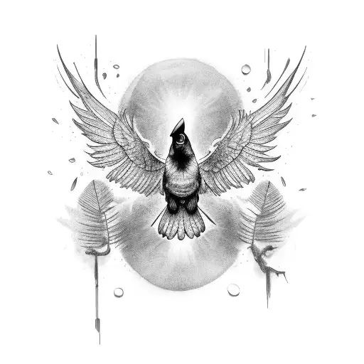 Raven Wing Sunshine Rain