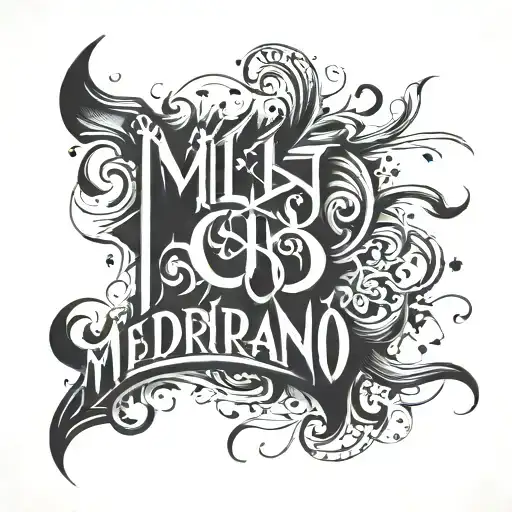 Word Calligraphy Style That Say Medrano