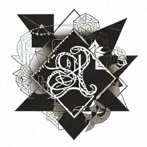 Incorporate Arabic Calligraphy Into A Geometric Design Representing Creativity And Artistry