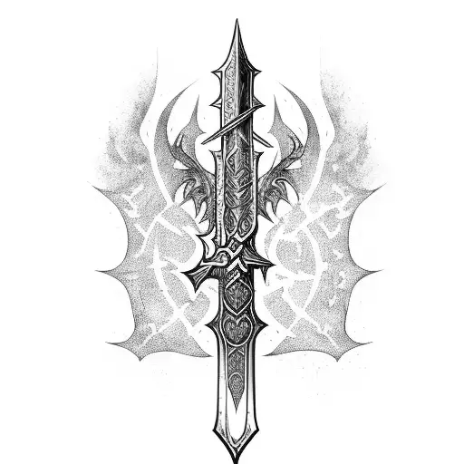 Skyrim Sword With Writing