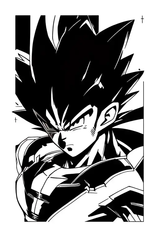 Biomechanical Tattoo Design Combining Vegeta Dragon Ball Z