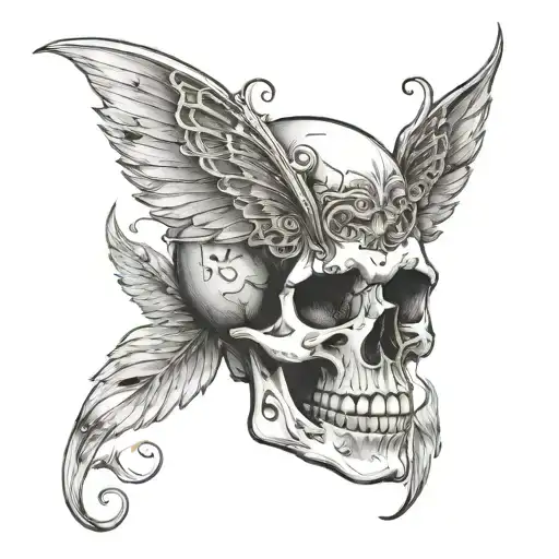 Skull With Fairy Wings
