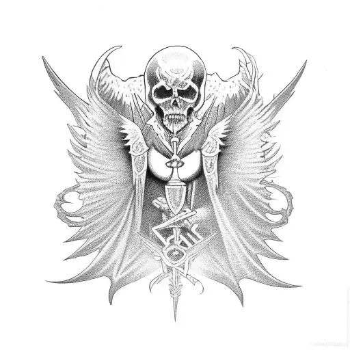 Gothic Style Angels And Demons Chest Piece