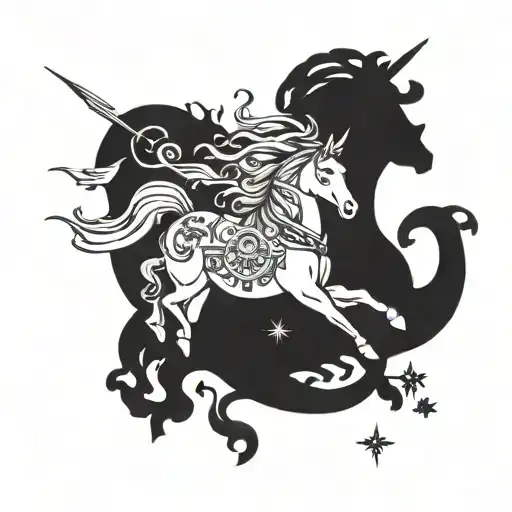 A Unicorn Trotting Through A Path Of Wealth Surrounded By Money Symbols