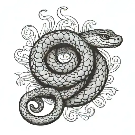 A Coiled Up Snake
