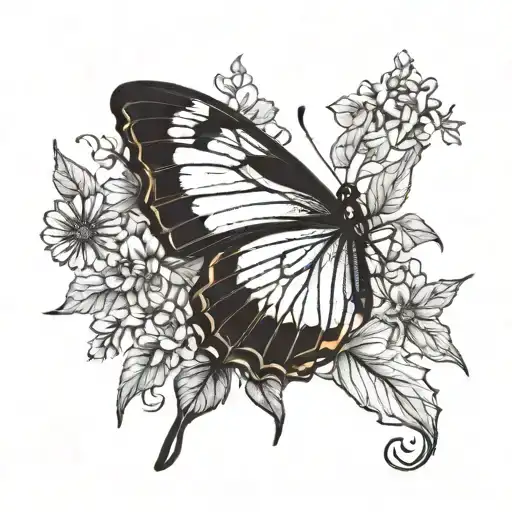 Buterfly Love Nature Inspired Tattoo Design