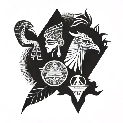 Ancient Egyptian Symbols Representing The Client's Heritage