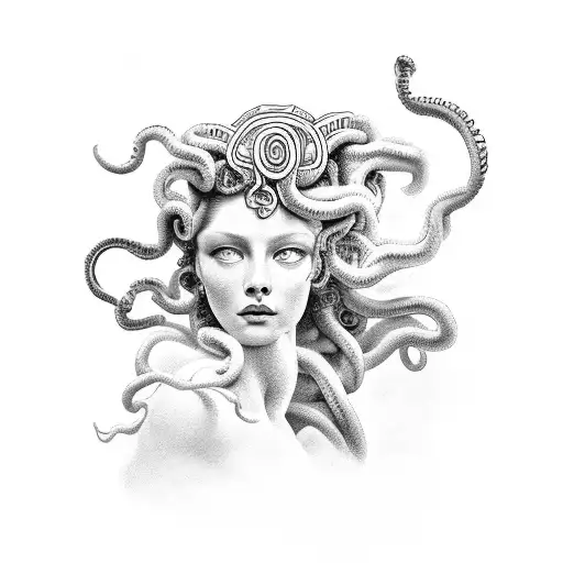 Medusa With Clouds Behind