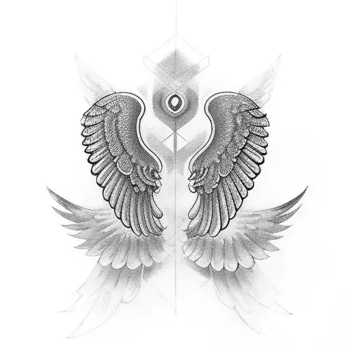 A Pair Of Wings With The Word Tyto Kaleb