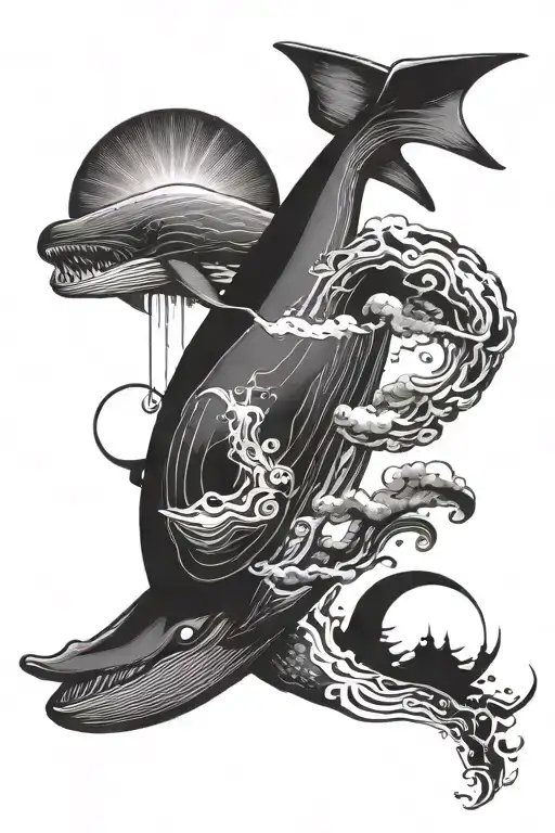 Sperm Whale With A Nuclear Missile Tail