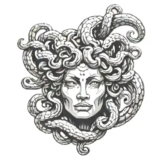 Medusa Head Stone Face