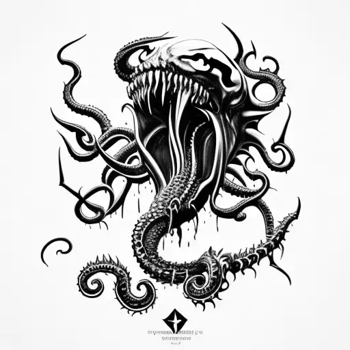 Sharp Big Blade Axe Inspired By Venom And Cthulhu