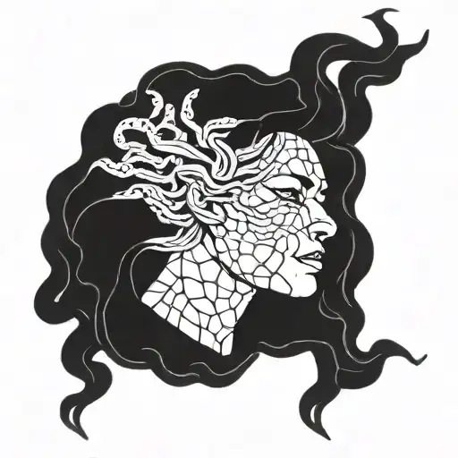 Medusa Head Cracked Face