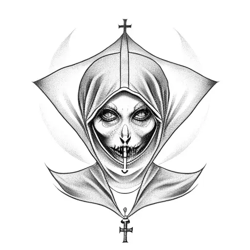 Scary Nun Black