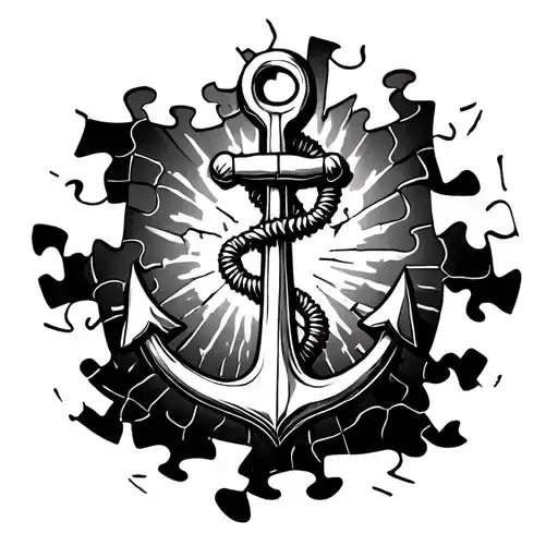A Anchor Breaking Through A Puzzle