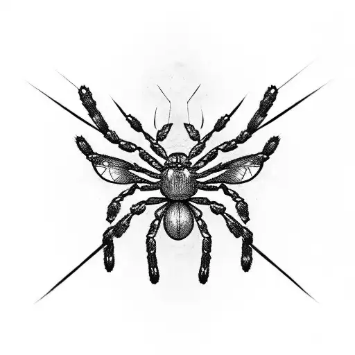 Spider With Butterfly Knife