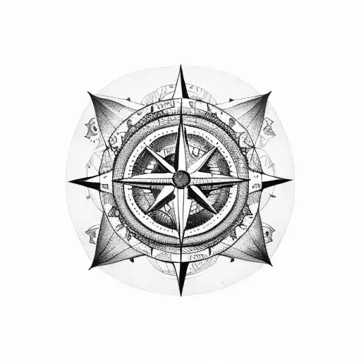 Lion With Titanic Compass Rose