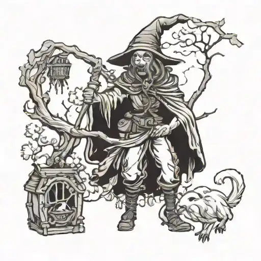 Baba Yaga Female Witch Creepy