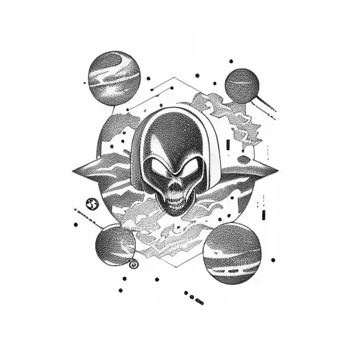 Dark Galaxy With Dark Aliens