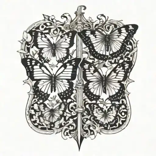 Butterflies Emerging From A Spade