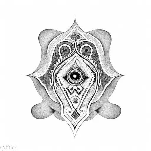 Hamsa Hand Symbol With African Tribal Print