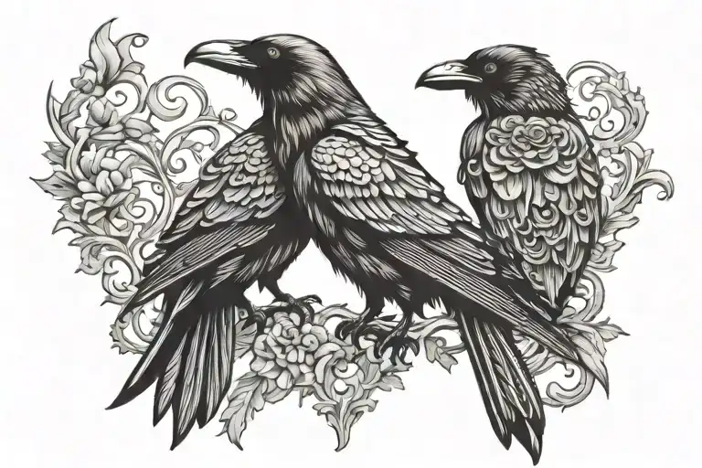Gothic Intricate Ravens