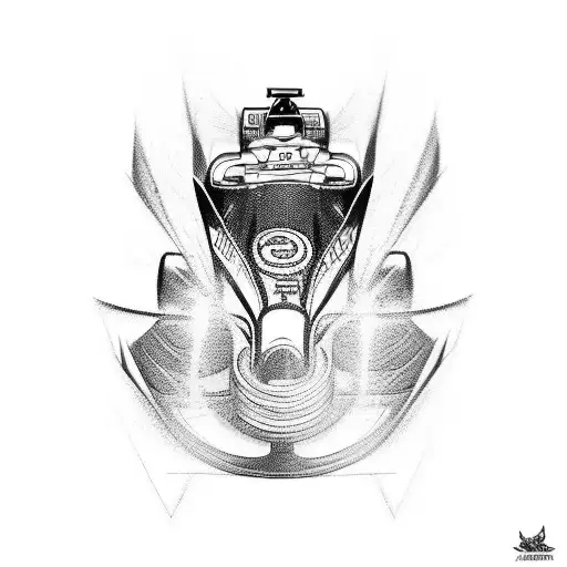 A Formula 1 Car With Hentai-inspired Decals