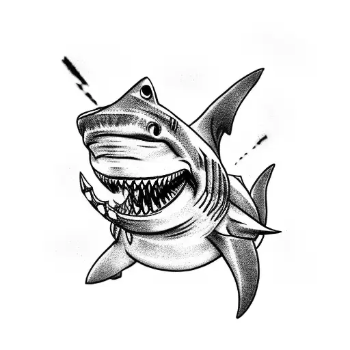 Shark Jaw Around Knee