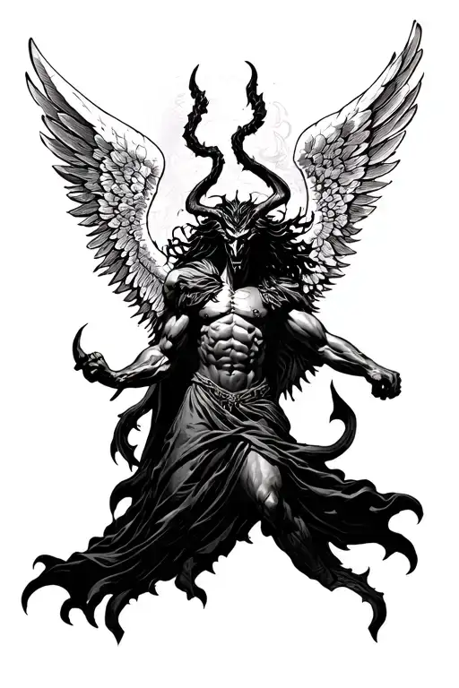 Arch Angel Michael Defeating Devil