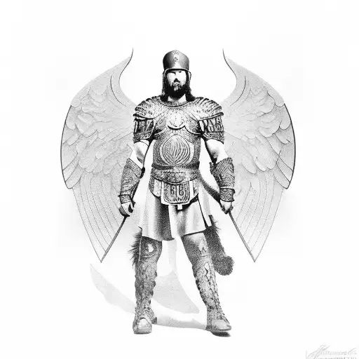 Guardian Angel As Gladiator