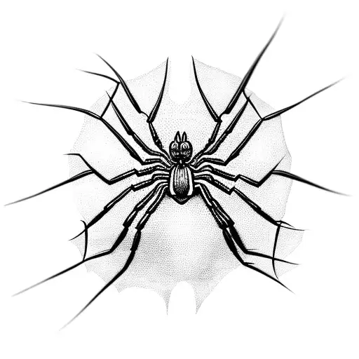 Spider Crawling Out Of A Crack