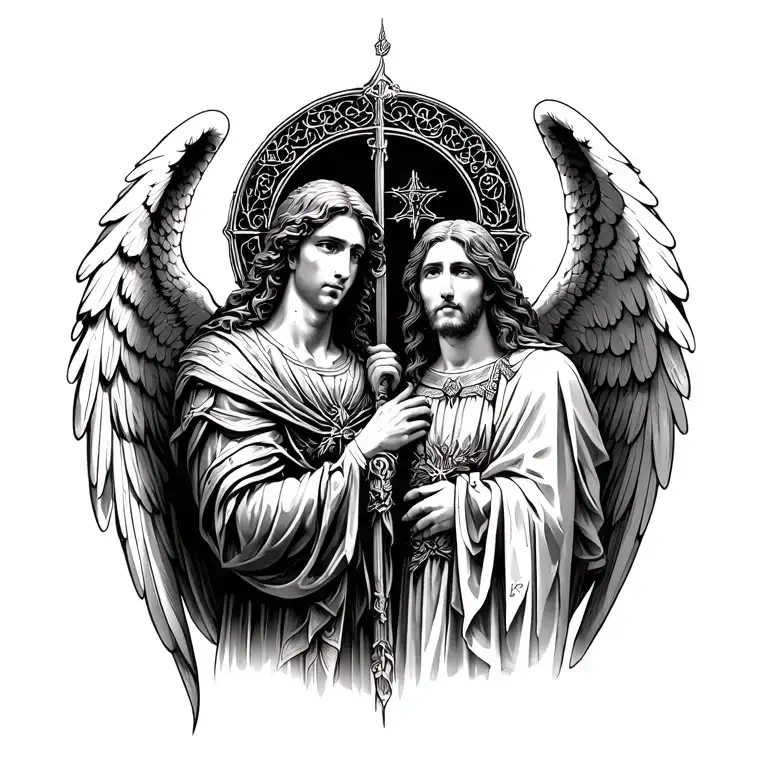 Arch Angel Michael And Archangel Gabriel