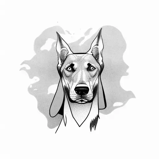 Deftones Album Cover With A Doberman Incorporated