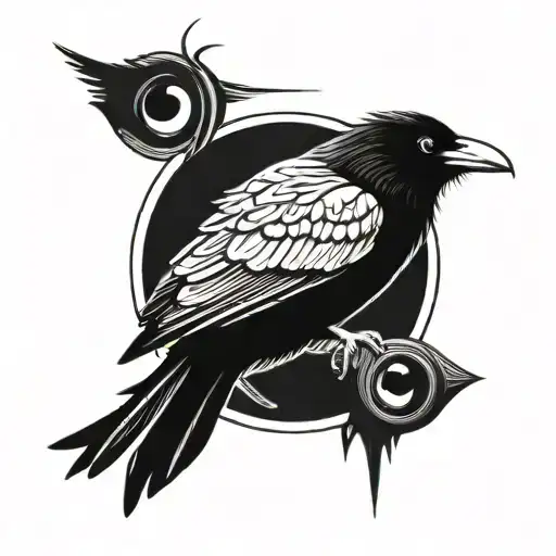 Three Eyed Raven Perched