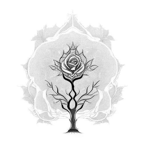 Tree Of Life With Rose