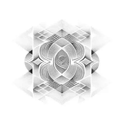 A Geometric Pattern Inspired By Music Waves And Barber Shop Tools